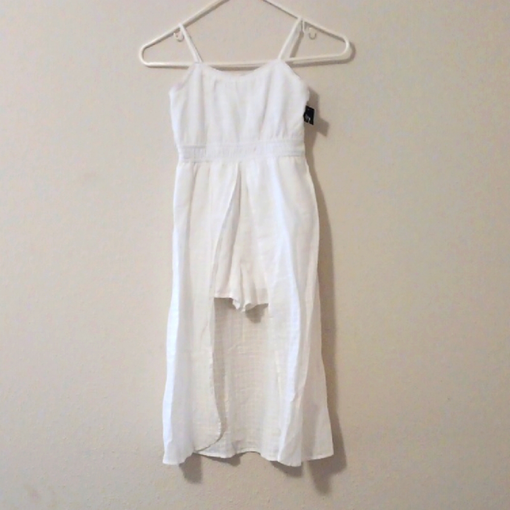 Girls White Sleeveless skort Dress